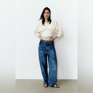 Zara Cotton Cropped Top